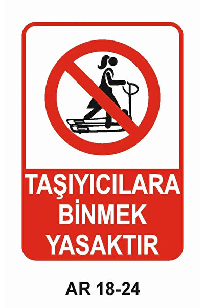 Outdoor One It Is Prohibited to Ride on Carriers Women Figure Work Safety War...