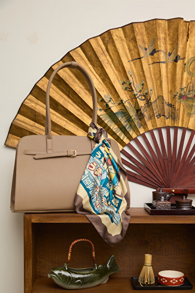 Manuka Κομψή τσάντα με αγκράφα βιζόν - City