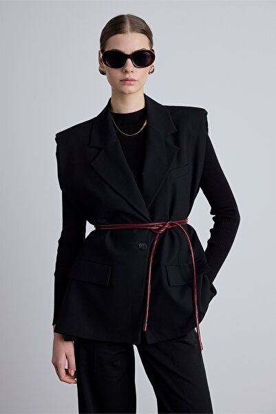 Manuka Claret Red Leather Kemon - Με δεμένο κορδόνι