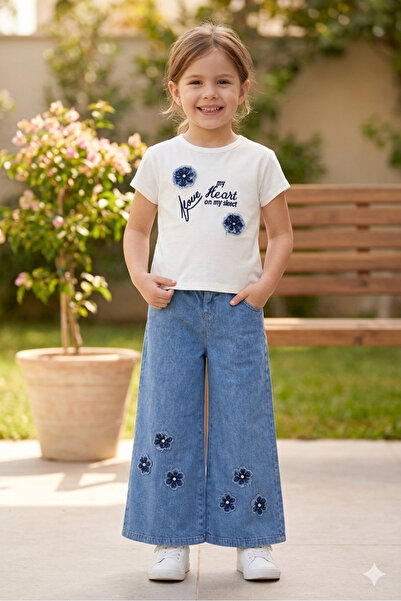 İray Κοριτσίστικο καλοκαιρινό στυλάτο σετ – με τύπωμα μπλουζάκια & Με κέντημα...