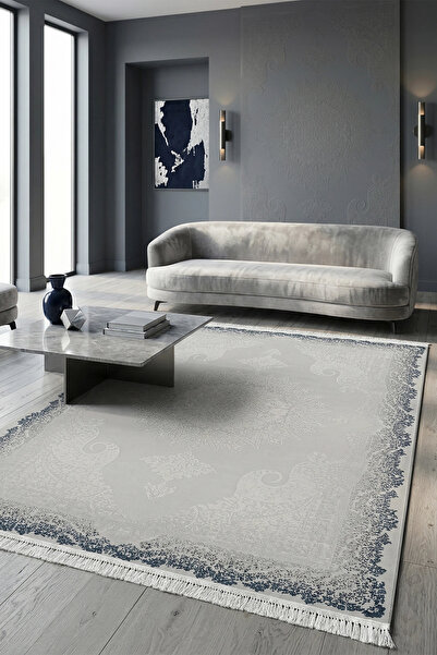WOOLEN HOME Deluxe Viskon Akrilik Halı – Şık Püskül Detaylı