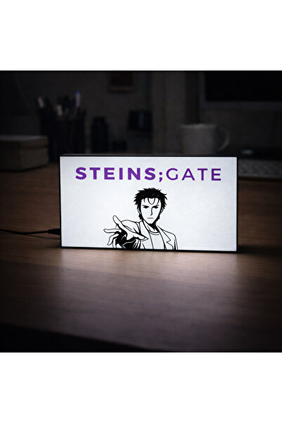 Gişe Arts Masa Lambası - Steins;Gate Adaptörlü Dekoratif & Hediyelik Lamba