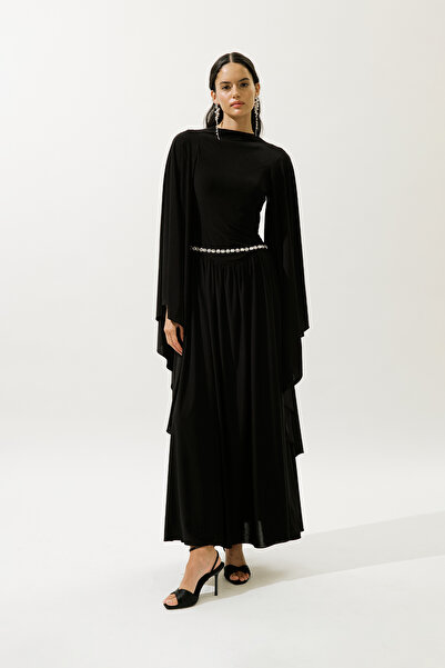 Manuka Černé společenské šaty HELSA