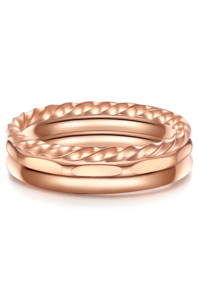 eastside Edelstahlring 3er Set Ringe Edelstahl roségold