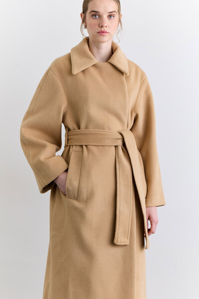 Manuka Παλτό Cameel Stamp Straight