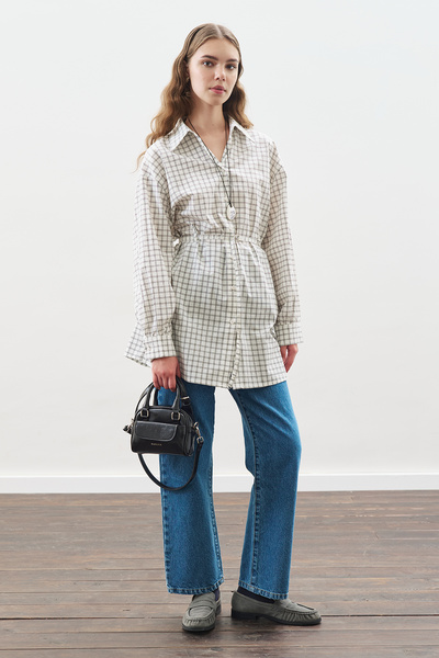 Manuka ΤΥΠΟΥΜΕΝΟ ΠΟΠΛΙΝ ΤΟΥΝΙΚ ΕΚΡΟΥ