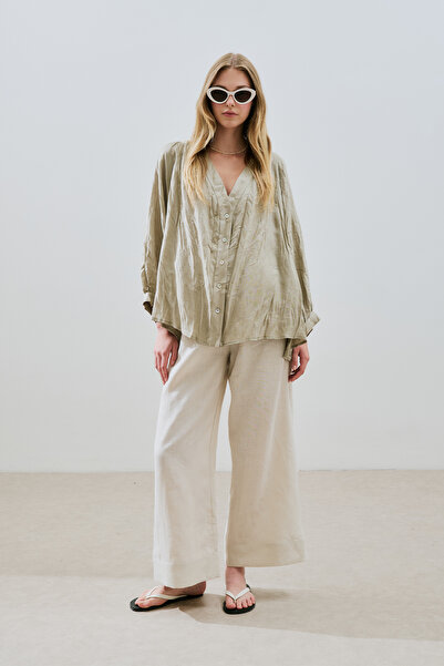 Manuka ΛΙΝΑ ΜΠΛΟΥΖΑ ΜΕ ΚΟΥΜΠΙΑ ΠΡΑΣΙΝΗ