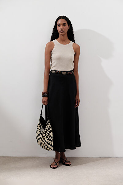 Manuka ΛΙΝΗ ΦΟΥΣΤΑ ΜΕ ΛΕΠΤΟΜΕΡΗ ΡΑΦΗ ΜΑΥΡΗ