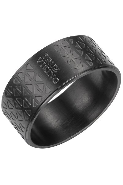 True Rebels Edelstahlring Ring Edelstahl schwarz