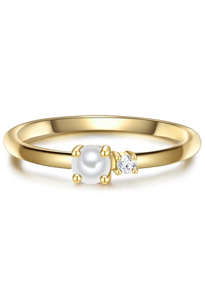 Glanzstücke München Silberring Ring Sterling Silber gelbgold Süßwasser-Zuchtp...