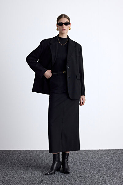 Manuka Μαύρη κλασική φούστα