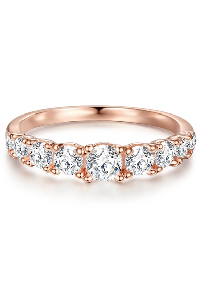 Trilani Silberring Ring Sterling Silber roségold Zirkonia weiß