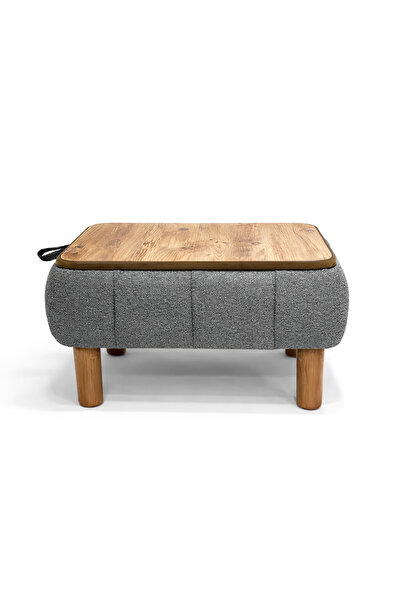 Zem Ester Sandıklı Mekanizmalı Orta Sehpa/Bench, Gri