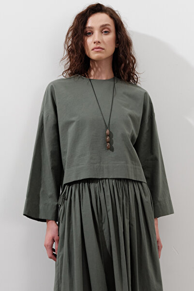 Manuka ΒΑΜΒΑΚΙ ΚΟΡΥΦΑΣΤΗ ΜΑΚΡΥΜΑΝΙΚΗ ΜΠΛΟΥΖΑ ΠΕΜΠΡΑ ΠΡΑΣΙΝΗ