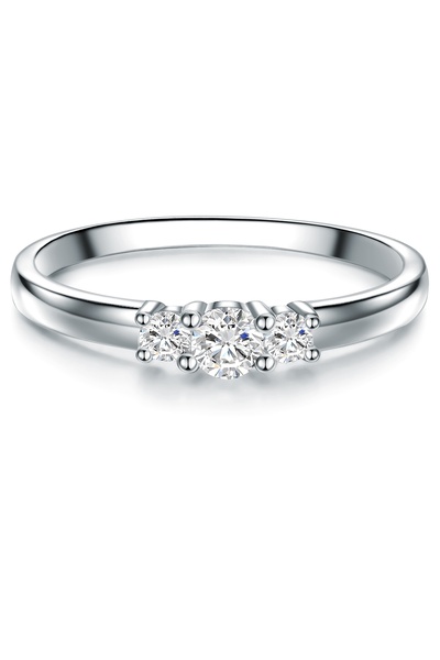 Trilani Silberring Ring Sterling Silber Topas weiß