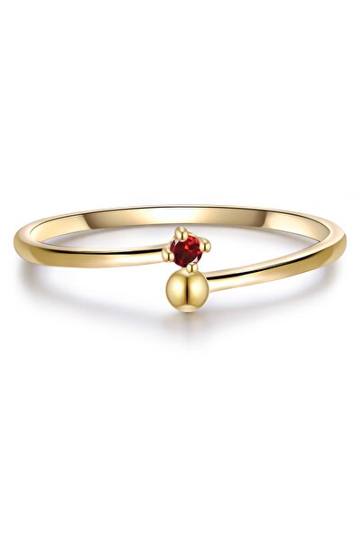Glanzstücke München Silberring Ring Sterling Silber gelbgold Granat