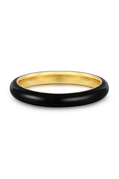 Glanzstücke München Silberring Ring Sterling Silber gelbgold Emaille schwarz