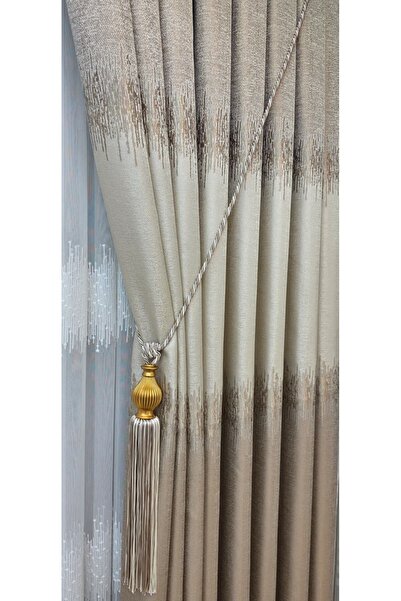 ISSA TEKSTIL İSSA FON PERDE BEJ FİZON RENGİ(TEK KANAT) (SIK PİLE)( 1X3 )