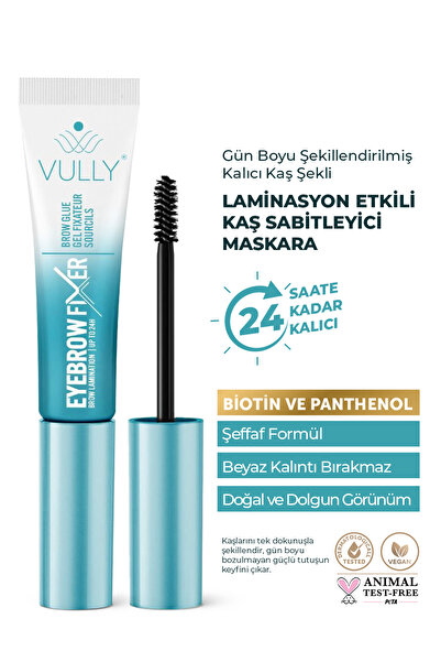 VULLY Brow Fixer 7 ml – Şeffaf Kaş Sabitleyici Maskara, 24H Laminasyon Etkisi...