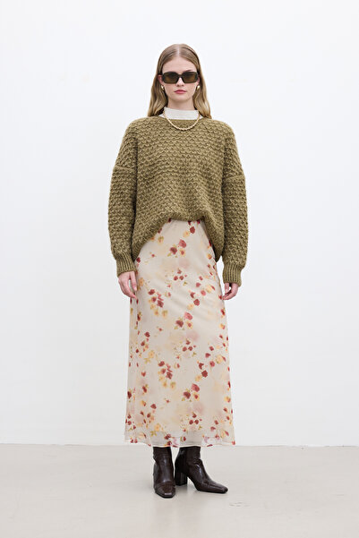 Manuka Βούρτσα τούλινη φούστα με μοτίβο μεσαίου μήκους