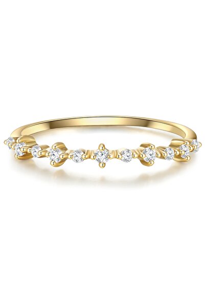 Glanzstücke München Silberring Ring Sterling Silber gelbgold Zirkonia weiß