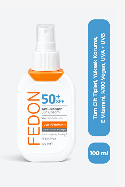fedon Kabin Boy Spf 50 Güneş Kremi Suya Dayanıklı Uva Uvb Arbutin Vitamin B K...