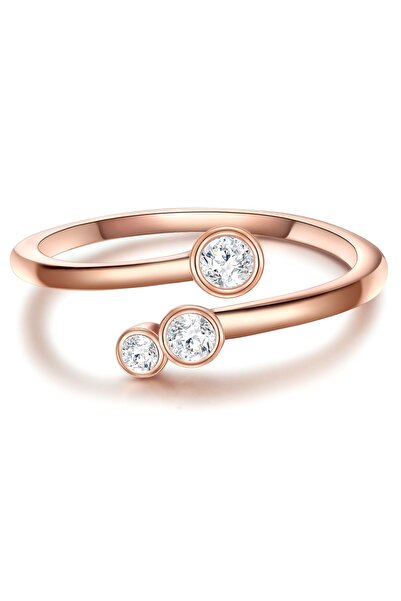 Glanzstücke München Silberring Ring Sterling Silber roségold Zirkonia weiß