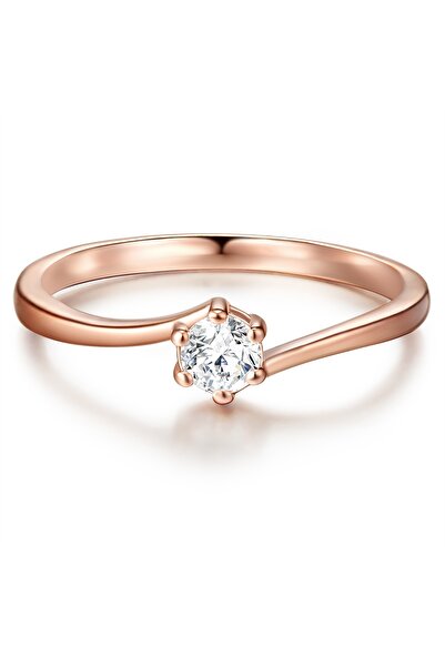 Trilani Silberring Ring Sterling Silber roségold Zirkonia weiß