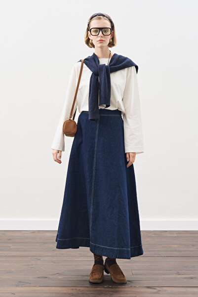 Manuka ΦΟΥΣΤΑ ΤΕΡΑΣΤΙΑ ΤΖΙΝΕΣ ΜΕ ΛΕΠΤΟΜΕΡΕΣ ΡΑΠΤΟΡΙΑ ΙΝΔΙΓΟ