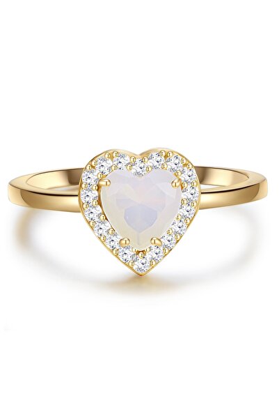 Glanzstücke München Silberring Ring Sterling Silber gelbgold Mondstein (synth...