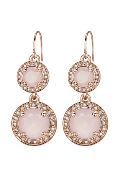 Lulu & Jane Ohrhänger mit Kristallen von Swarovski® Ohrhänger roségold Glas w...