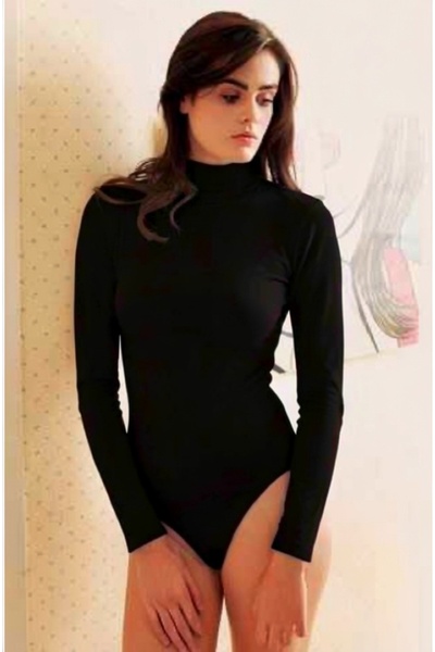 Yeni İnci Γυναικείο μακρυμάνικο σώμα με γιακά