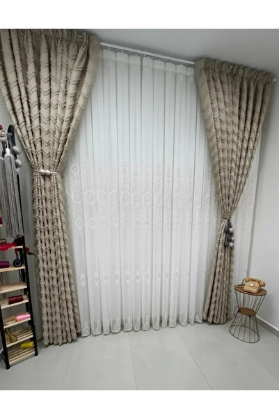 NİVEMESHOME Κουρτίνα από πλισέ τούλι βιζόν 1/2,5 APM