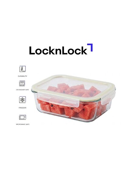 locknlock Fresh Oven-Safe Glass Rectangular Container 1480ml – Airtight, Leak...