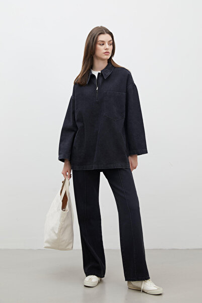 Manuka ΙΣΙΟ ΤΖΙΝ ΠΑΝΤΕΛΟΝΙ ΜΕ ΛΕΠΤΟΜΕΡΕΙΑ ΒΕΛΟΝΙΑ ΜΑΥΡΟ