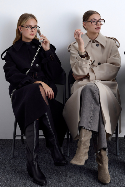 Manuka APOLET DETAYLI KAŞE KABAN SİYAH