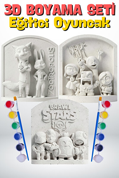 Craft3D Atölye Ters Yüz-Zootropolis-Brawl Stars 15 cm Eğitici Oyuncak Çocuk B...