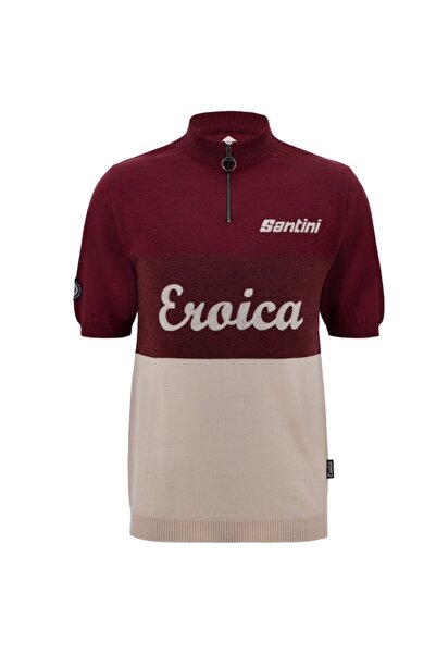 Santini Tricou ciclism Eroica Vento pentru bărbați - Bej/Violet - S