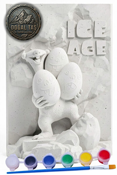 Craft3D Atölye Buz Devri(Ice Age) Sid (15 Cm Boyunda) Beton/taş/figür/büst Bo...