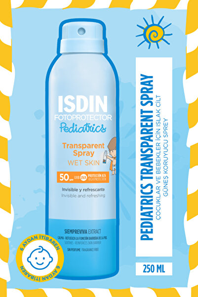 ISDIN Fotoprotector Pediatrics Transparent Spray Wet Skin Spf 50 250 ml Çocuk...