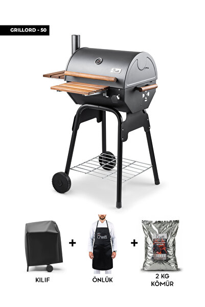 Cheffi Grillord-50 Kömürlü Barbekü Mangal (ÖNLÜK VE KILIF HEDİYELİ)