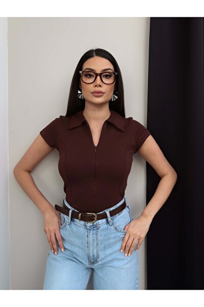 ESRAHELVACI Κοντομάνικο κορμάκι με φερμουάρ