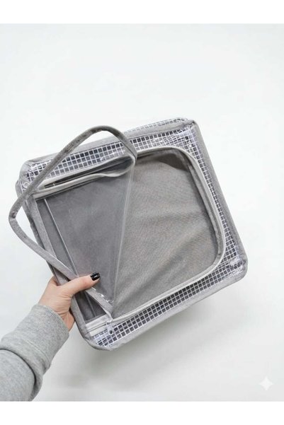 SER&YAT Cube Closet Organizer Square Patterned Transparent |   1 Piece |   Foldable Clothing Organizer with Steel Support