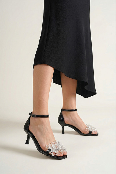 Gökhan Talay Bijou Εύκαμπτη Μαλακή Αντιολισθητική Σόλα (4 εκ.) Μαύρο Λουστρίν...