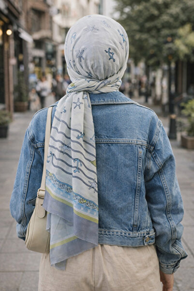 SOFT AKSESUAR Seashell Desenli  Şal
