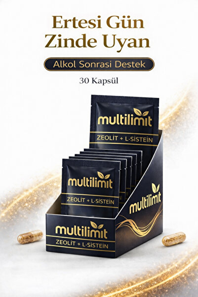 Multilimit Alkol Öncesi Destek Zeolit L-Sistein İçeren Takviye Edici Gıda