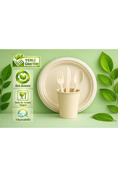Ekolojik Ambalaj Doğa Dostu Organik Piknik Seti 50 Parça – Mikrodalgaya Uygun...