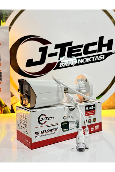 Midcom JT-112 5MP PoE Sesli IP Bullet Metal Güvenlik Kamerası Haraket Duyarlı Çakar LED