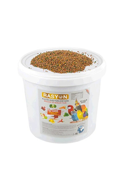 delta rasyon Meyveli & Sebzeli Küçük Taneli Muhabbet Kuşu Yemi - 5 KG Lifli T...