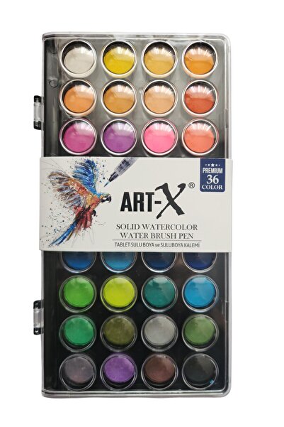 Rich Art-X Premium Sulu Seti, 36 Renk, Tablet Form, Suluboya Kalemi Dahil
